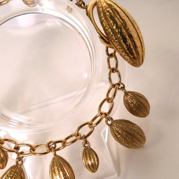 18K Gold Plated Cocoa Pod Bracelet - Picture 3 of 4